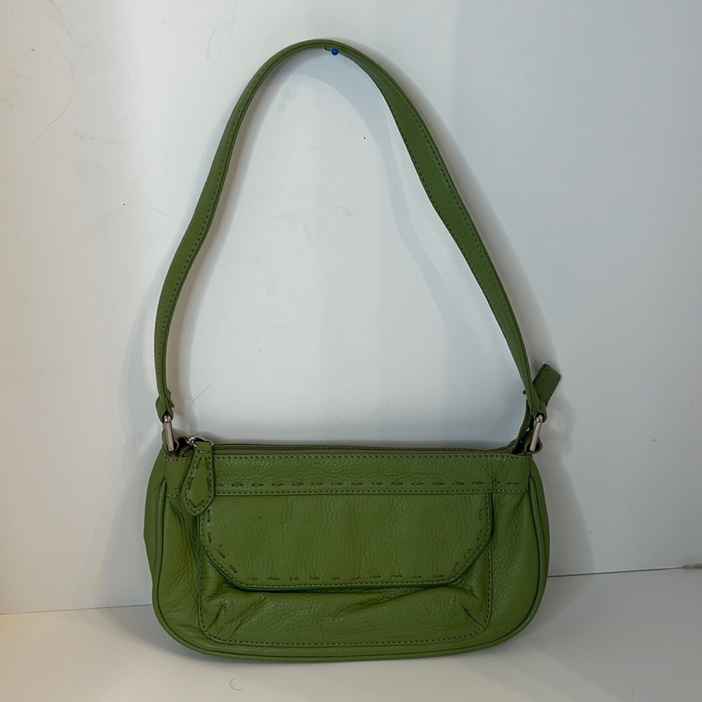 WILSON LEATHER VINTAGE GREEN HAND BAG